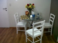 Sillas madera blanco mate